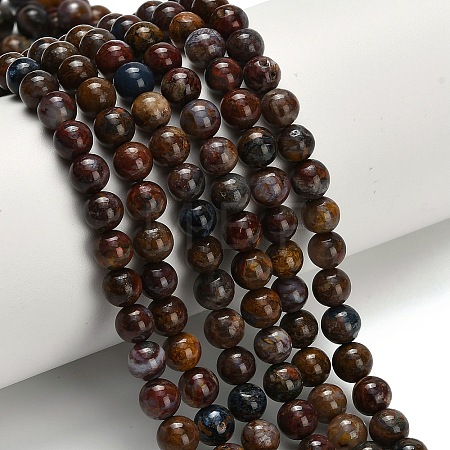 Natural Pietersite Beads Strands G-L642-B16-6mm-1