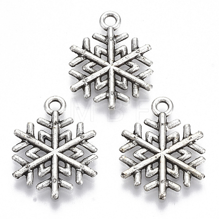 Tibetan Style Alloy Pendants TIBE-N010-20AS-RS-1