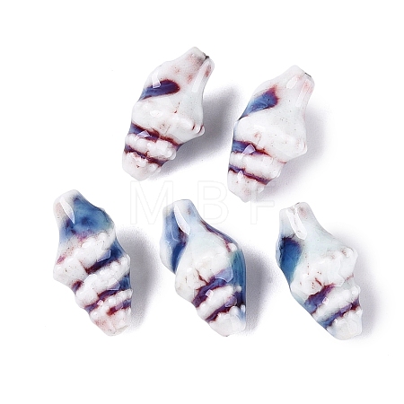 Vintage Handmade Porcelain Beads PORC-Q006-08I-1