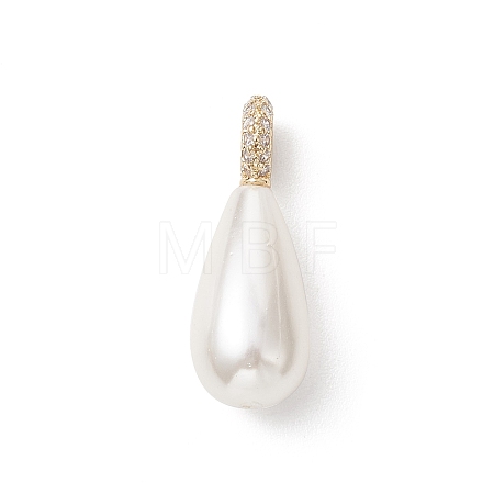 Electroplate Shell Pearl Pendants PALLOY-JF04940-02-1