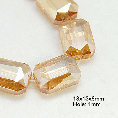 Electroplated Glass Beads EGLA-H002-A-07-1
