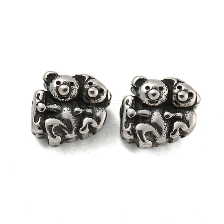 Animal 304 Stainless Steel Beads STAS-E214-11AS-04-1
