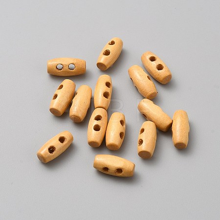 2-Hole Wooden Buttons BUTT-WH0028-90C-1