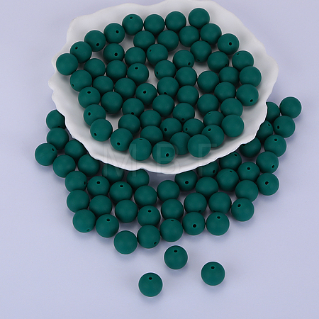 Round Silicone Focal Beads SI-JX0046A-129-1