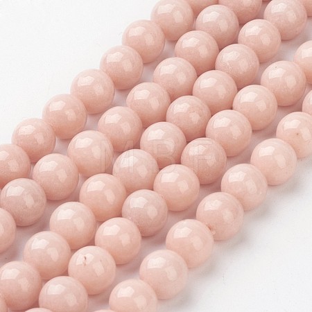 Natural Mashan Jade Round Beads Strands X-G-D263-8mm-XS22-1