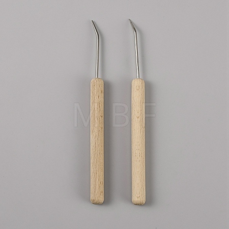 Stainless Steel Knitting Loom Hook TOOL-WH0166-063-1
