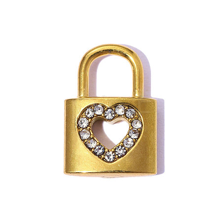 304 Stainless Steel Rhinestone Pendants STAS-OY015-43G-1