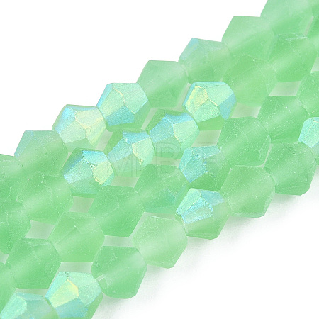 Imitate Austrian Crystal Bicone Frosted Glass Beads Strands EGLA-A039-T2mm-MB24-1
