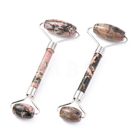 Natural Quartz Crystal Brass Face Massager MRMJ-G009-46P-1