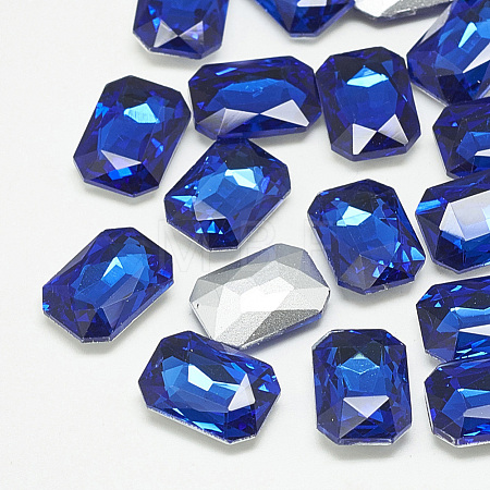 Pointed Back Glass Rhinestone Cabochons RGLA-T079-8x10mm-11-1