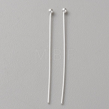925 Sterling Silver Ball Head Pins STER-WH0019-07D-1