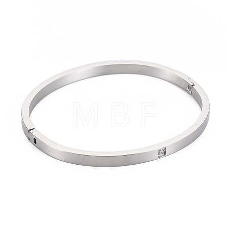 Crystal Rhinestone Square Bangle BJEW-N017-014P-1