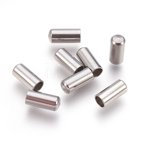Tarnish Resistant 201 Stainless Steel Cord End Caps X-STAS-P207-05P-A-1