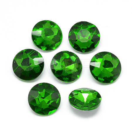 Pointed Back Glass Rhinestone Cabochons RGLA-T029-10mm-20-1