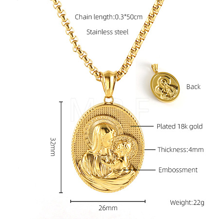 304 Stainless Steel Pendant Necklaces FS-WG0CD66-01-1