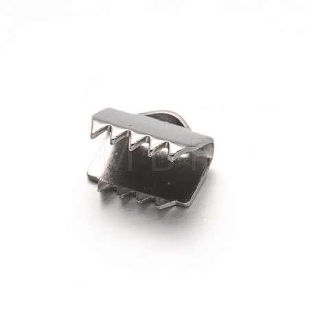 Tarnish Resistant 304 Stainless Steel Ribbon Crimp Ends STAS-G130-11A-1