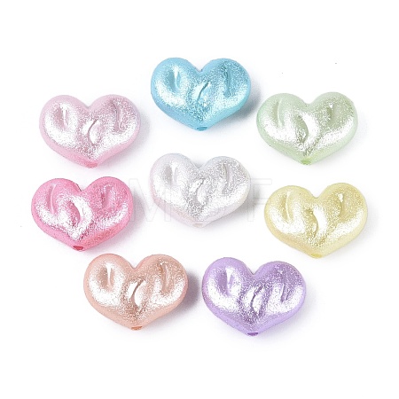 Textured Opaque Acrylic Beads OACR-N160-09-1