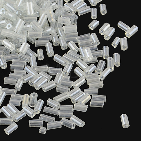 Pearlized Glass Bugle Beads SEED-R010-101-1