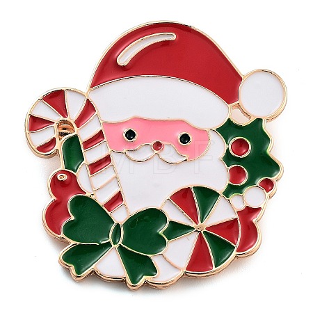 Christmas Theme Alloy Enamel Brooches JEWB-S022-03D-1