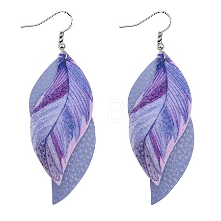 Imitation Leather Dangle Earrings FS-WG7D41A-03-1