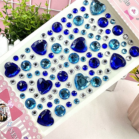 Acrylic Rhinestone Stickers PW-WG57661-04-1