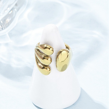 304 Stainless Steel Cuff Rings RJEW-P177-01E-G-1