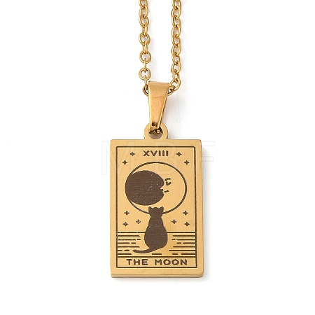 Tarot Theme 304 Stainless Steel Pendant Nacklaces For Women STAS-S128-02R-1