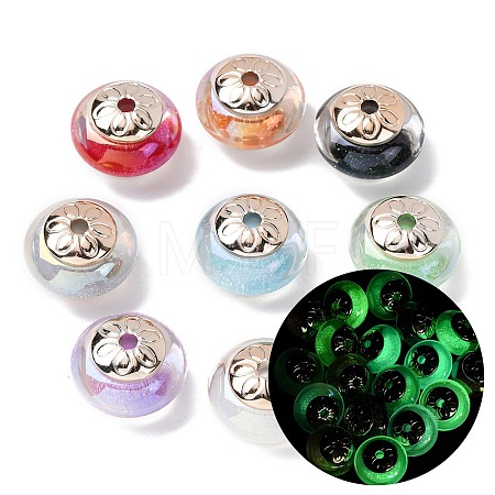 Opaque Luminous Resin & CCB Plastic Beads RESI-G119-14D-1