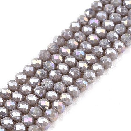 Electroplate Glass Beads Strands EGLA-A044-P3mm-B10-1