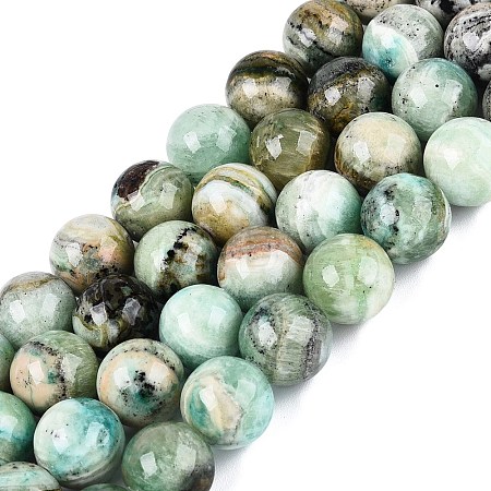 Natural Green Line Jasper  Beads Strands G-B128-A03-05-1