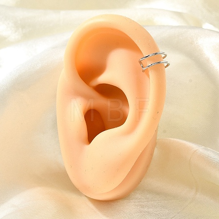 925 Sterling Silver Cuff Earrings for Women EJEW-F360-01A-P-1