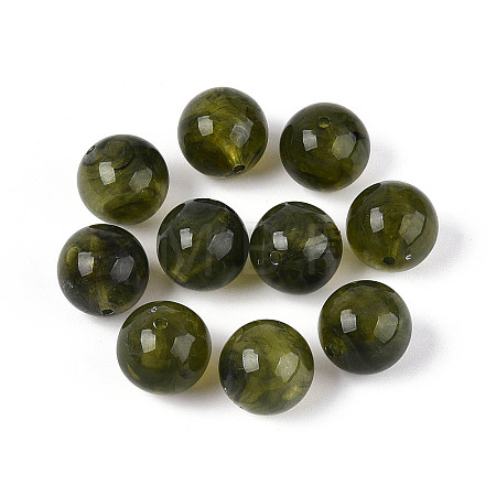 Round Acrylic Imitation Gemstone Beads X-OACR-R029-16mm-02A-1