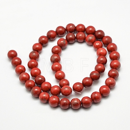 Natural Howlite Beads X-G-G904-8mm-03-1