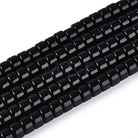 Opaque Solid Color Glass Beads Strands GLAA-N026-2x4mm-11-1