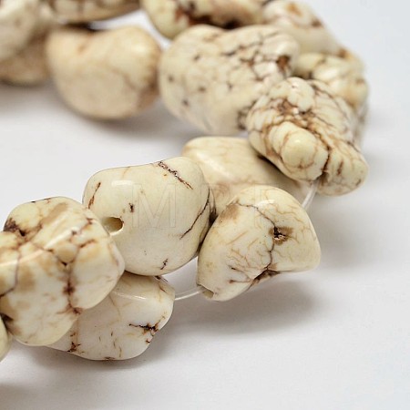 Dyed Nuggets Natural Magnesite Beads Strands G-M139-01-A-1