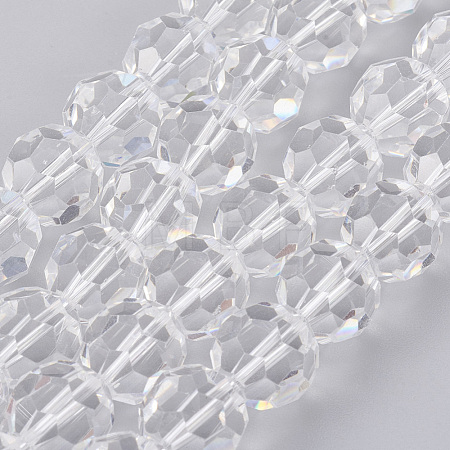 Imitation Austrian Crystal Bead Strands G-M181-10mm-01A-1