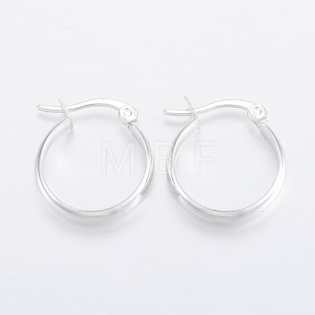 304 Stainless Steel Hoop Earrings EJEW-H327-02A-1