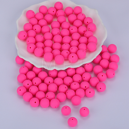 Round Silicone Focal Beads SI-JX0046A-33-1