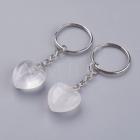 Natural Quartz Crystal Keychain KEYC-F019-02S-1