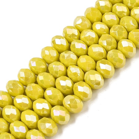 Electroplate Glass Beads Strands EGLA-A044-P8mm-B04-1