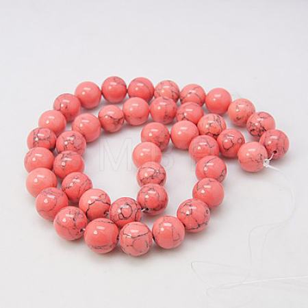 Synthetic Turquoise Beads Strands TURQ-H038-8mm-XXS18-1