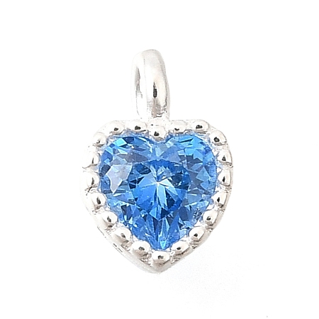 925 Sterling Silver Cubic Zirconia Charms STER-Q005-01A-D-1