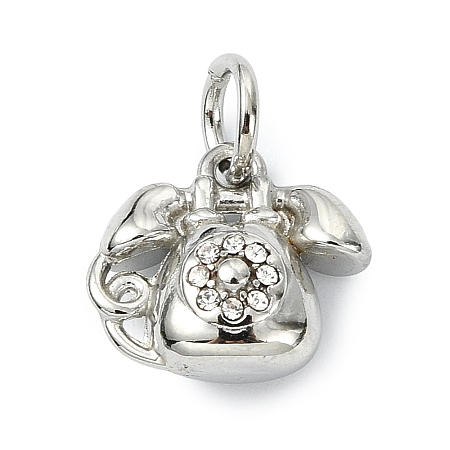 304 Stainless Steel Rhinestone Pendants STAS-A145-04L-P-1