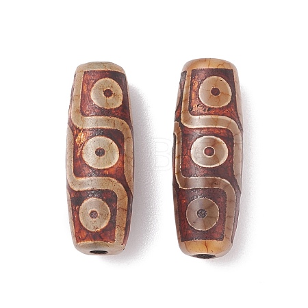 Tibetan Style 9-Eye dZi Beads  TDZI-G009-F02-1