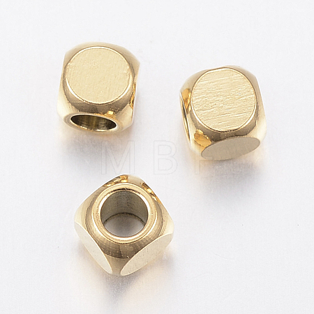 Ion Plating(IP) 304 Stainless Steel Beads STAS-F135-07G-4x4mm-1