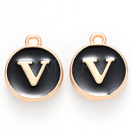 Golden Plated Alloy Charms X-ENAM-S118-02V-1