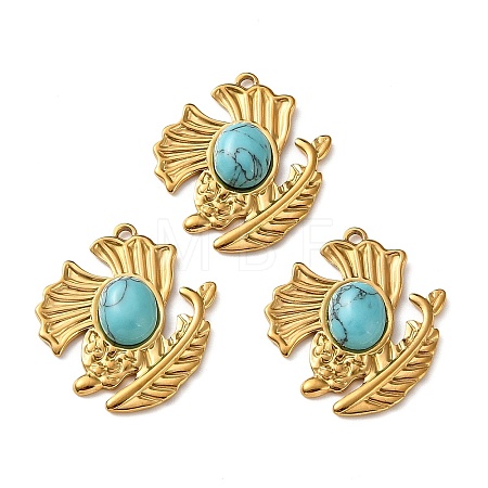 Dyed Synthetic Turquoise Pendants GG-G003-01G-01-1