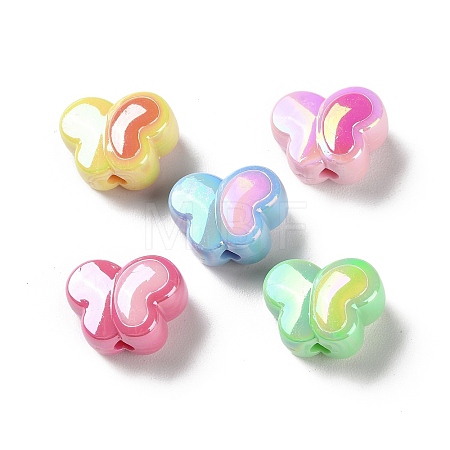AB Color Plated Opaque Acrylic Beads SACR-I005-12A-1