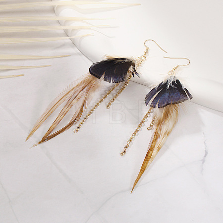 Bohemian Style Feather Dangle Earrings FS-WG092BC-04-1