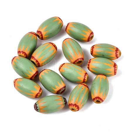 Handmade Millefiori Glass Barrel Beads LS-LA-N002-15E-1
